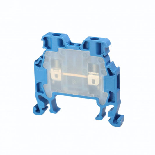 ONKA 1,5mm2 Šroubová kolejnicová spojka svorkovnice Terminál na DIN lištu 2-vodičová modrá, 1010005