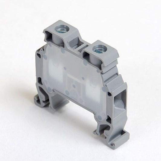 ONKA 6mm2 Šroubová kolejnicová spojka svorkovnice Terminál na DIN lištu 2-vodičová šedá, 1010032