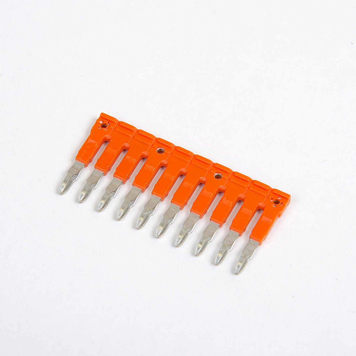 ONKA 1.5/10 Zásuvný 10-dráhový hřebenový můstek izolovaný, univerzální (pro pružinovou a šroubovou svorkovnici 1.5mm2), 1060104