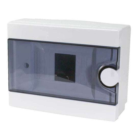 ARS Modulární rozváděč 2-6 MOD (6 pojistek), rozvodná skříň pro povrchovou montáž, plastová, průhledná dvířka IP40, 341212
