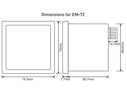 3-fázové digitální panelové měřiče Multimetr proudu Napětí Indikátor frekvence