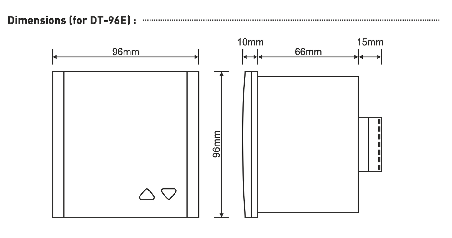 Vysoká přesnost regulátor teploty pro montáž do panelu ON - OFF až 600ºC