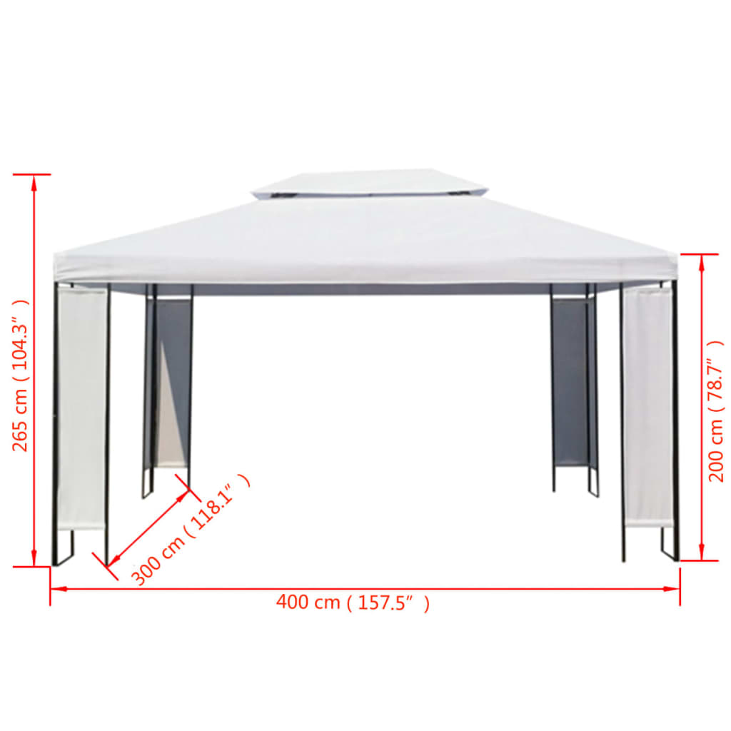 Zahradní Altán 3X4 M Bílý