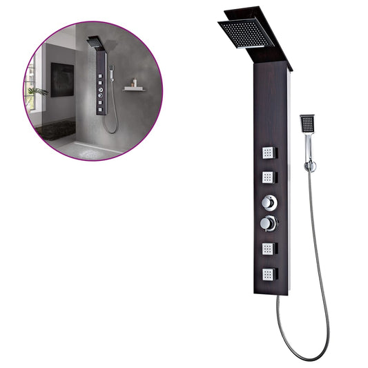 Sprchový Panel Set Sklo Hnědý Zelená