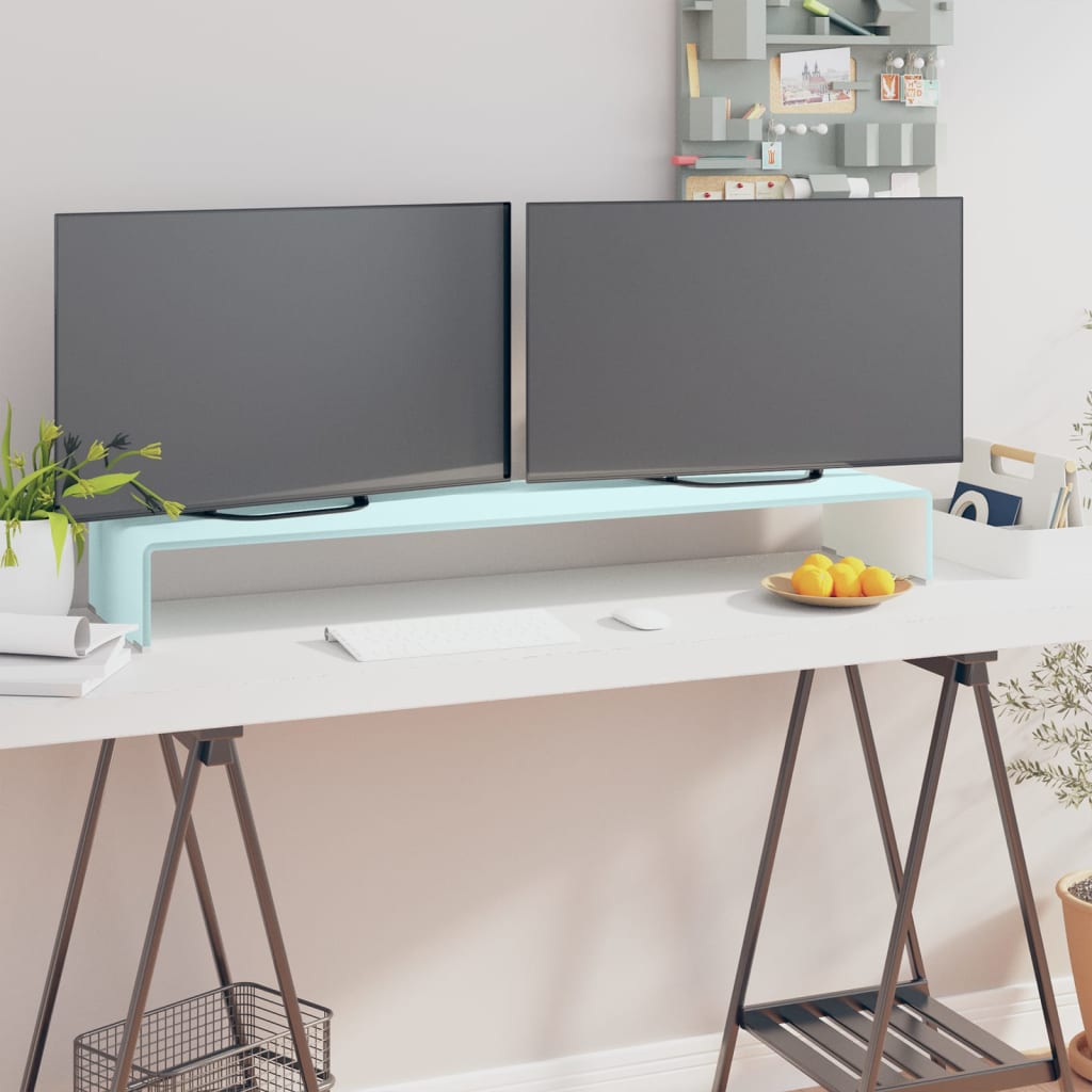 Tv Stolek / Podstavec Na Monitor Sklo Černý