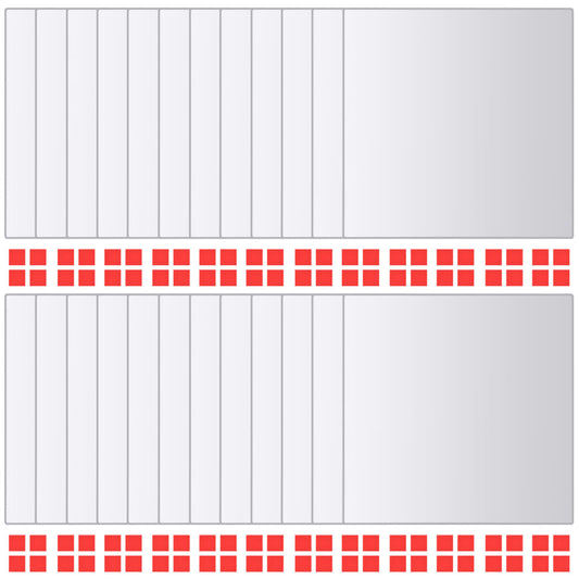 Zrcadlové Dlaždice, 24 Ks, Čtvercové, Sklo