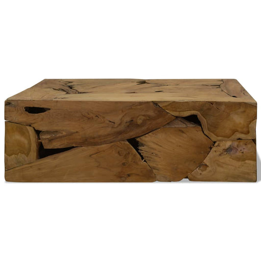 Konferenční Stolek 90 X 50 X 30 Cm Pravý Teak Hnědý