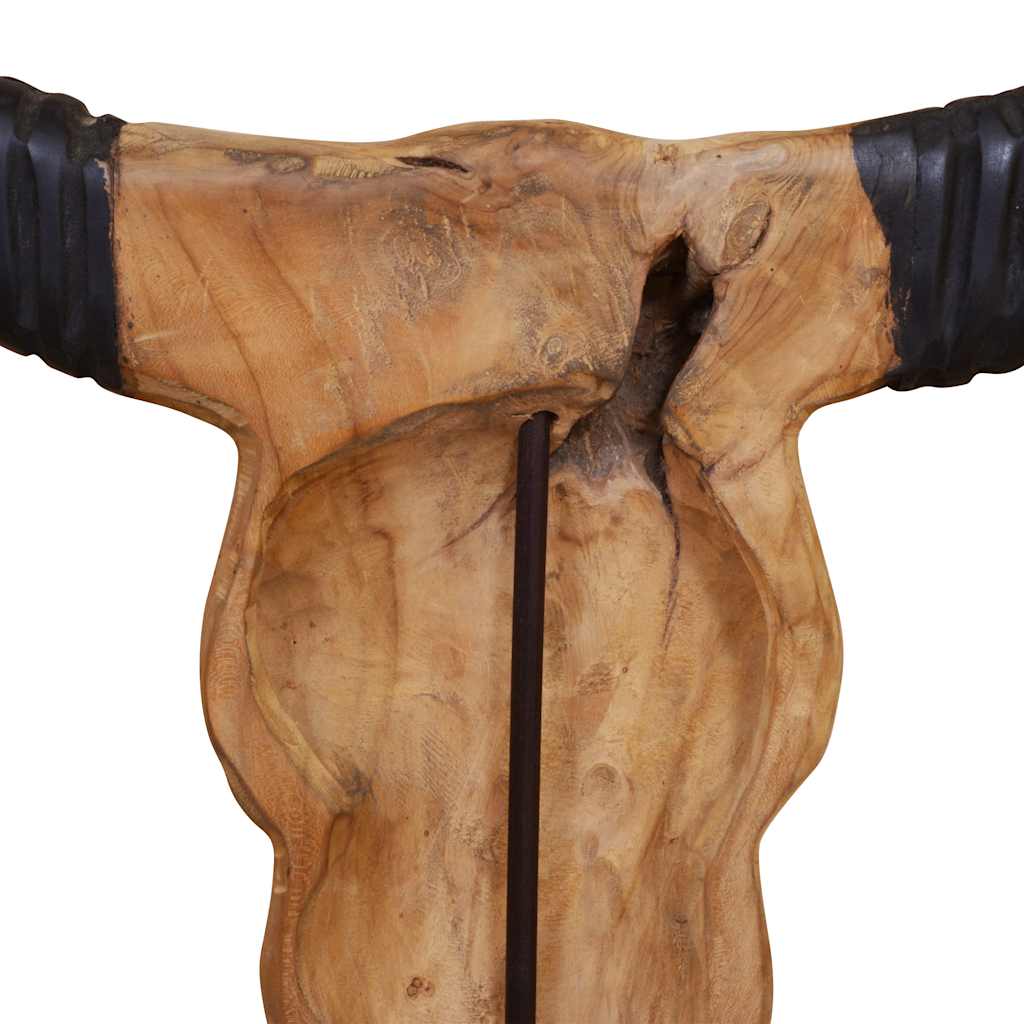 Socha Býčí Lebky Z Teakového Dřeva 66X15X88 Cm