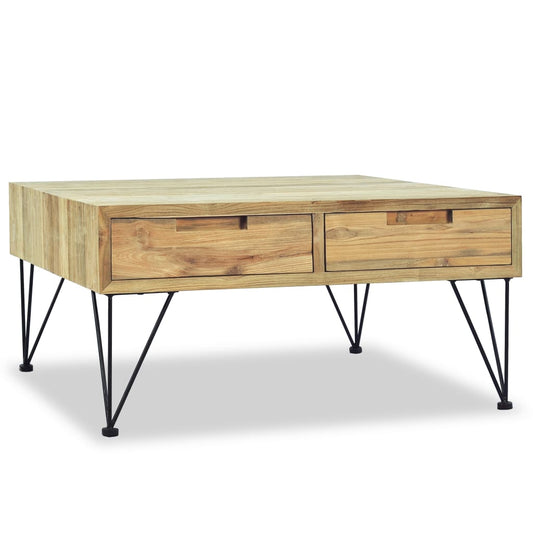 Konferenční Stolek, Masivní Teak, 80X80X40 Cm
