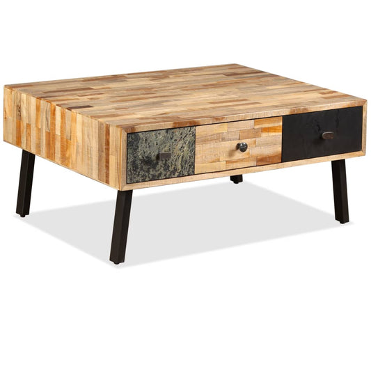 Konferenční Stolek Masivní Recyklovaný Teak 90 X 65 X 40 Cm