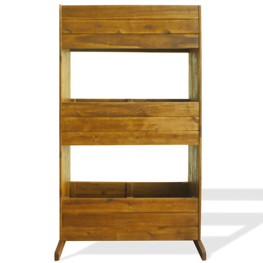 3Patrový Vyvýšený Záhon Masivní Akáciové Dřevo