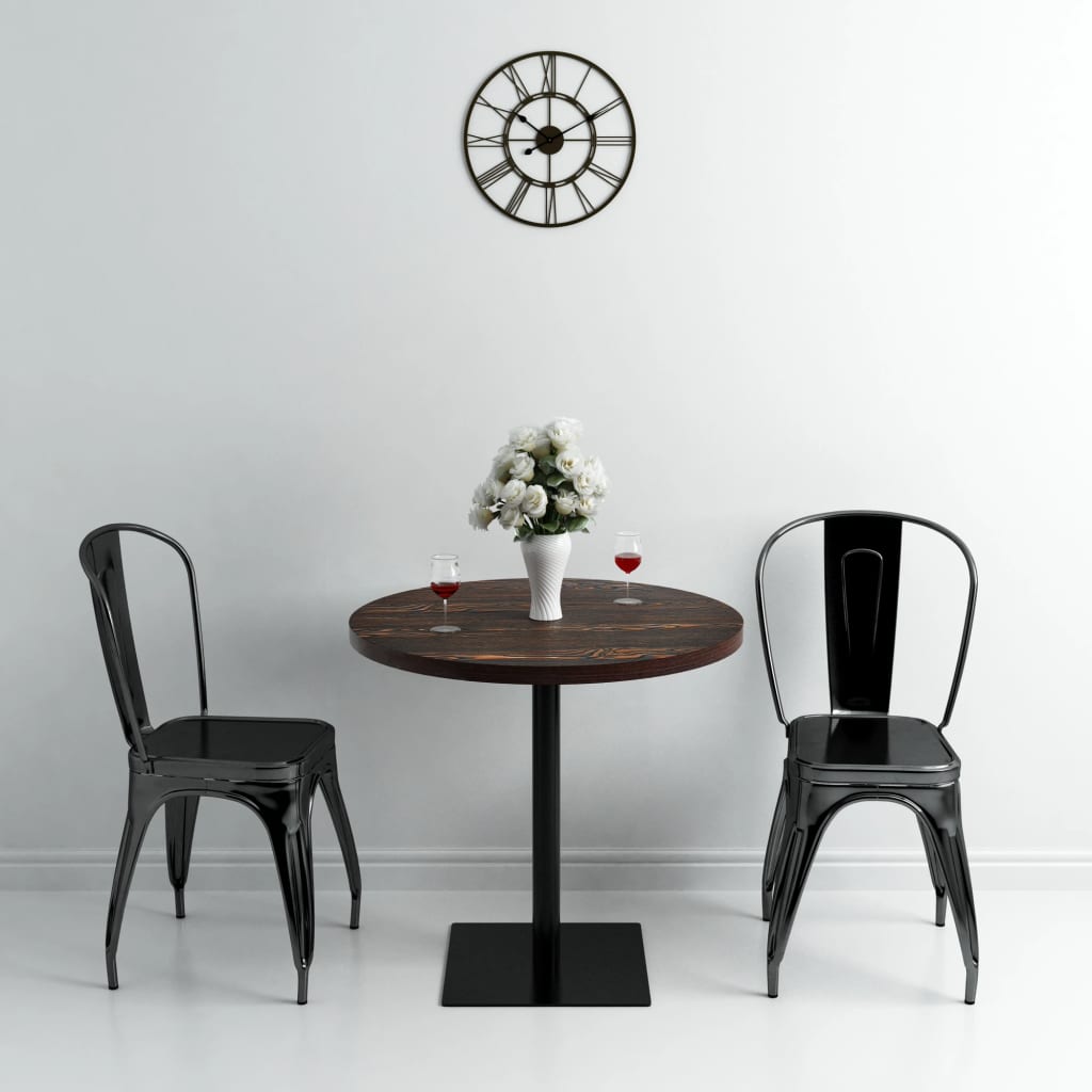 Bistro Stůl Mdf A Ocel Kulatý 60 X 75 Cm
