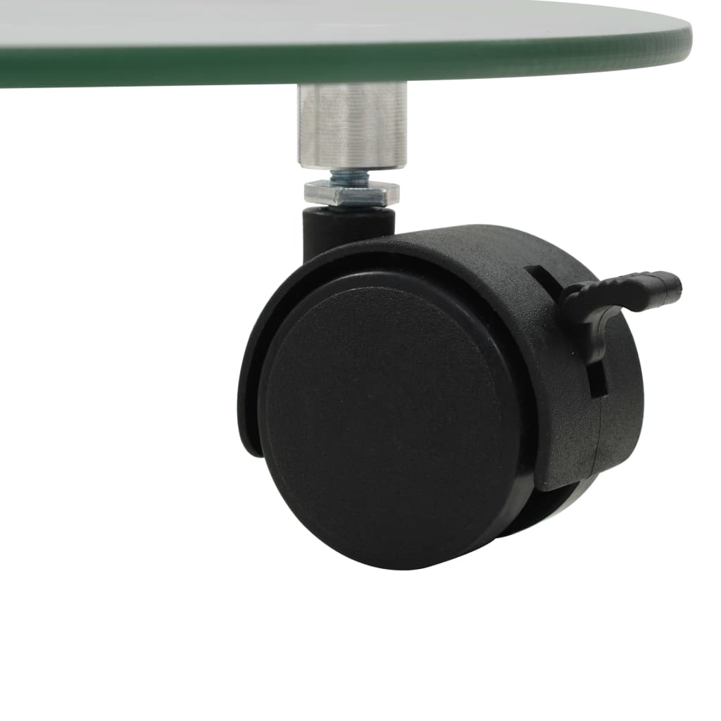 Vozíky Pod Květináče Z Tvrzeného Skla 2 Ks Kulaté 28 Cm