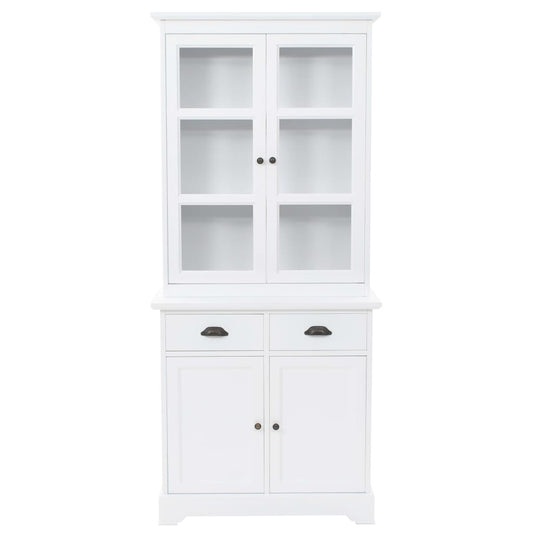 Kredenc Se 4 Dvířky Z Mdf A Borového Dřeva 80 X 40 X 180 Cm