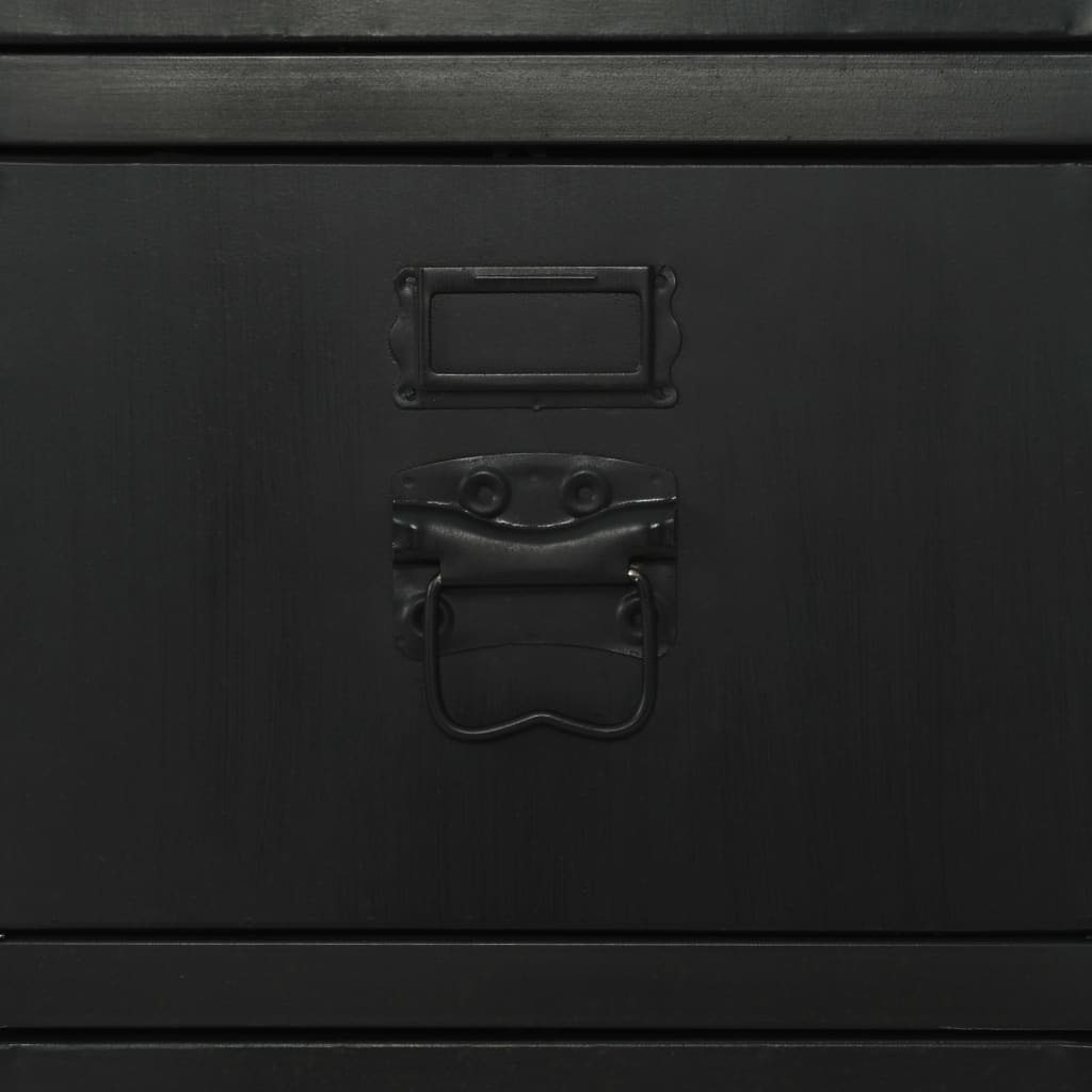 Psací Stůl S 1 Skříňkou Masivní Jedle A Ocel 100 X 50 X 76 Cm