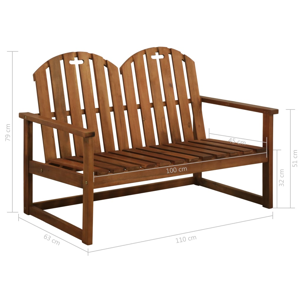 Zahradní Lavice 110 Cm Masivní Akácie