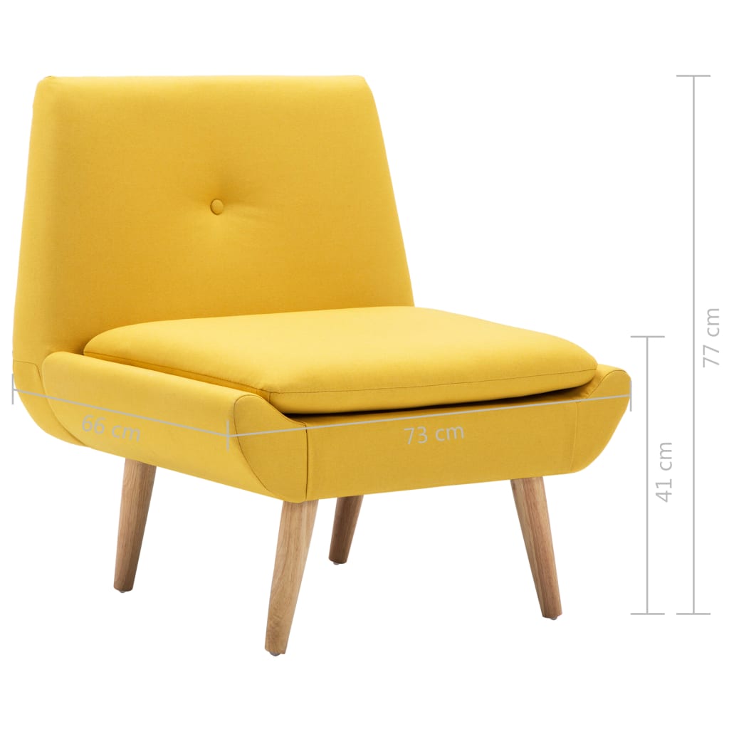 Křeslo Žluté Textil