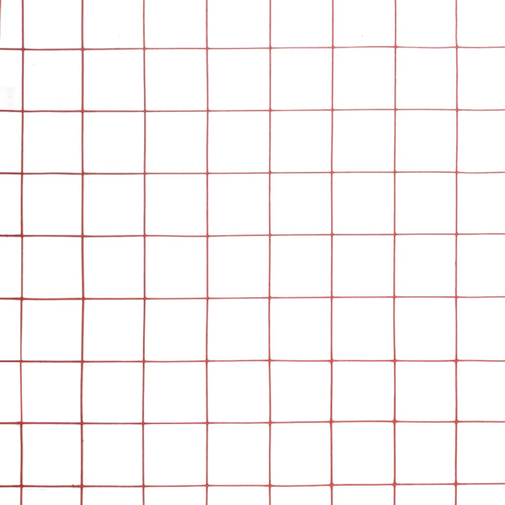 Pletivo Ke Kurníku Ocel Pvc Vrstva 10 X 0,5 M Červené Červená