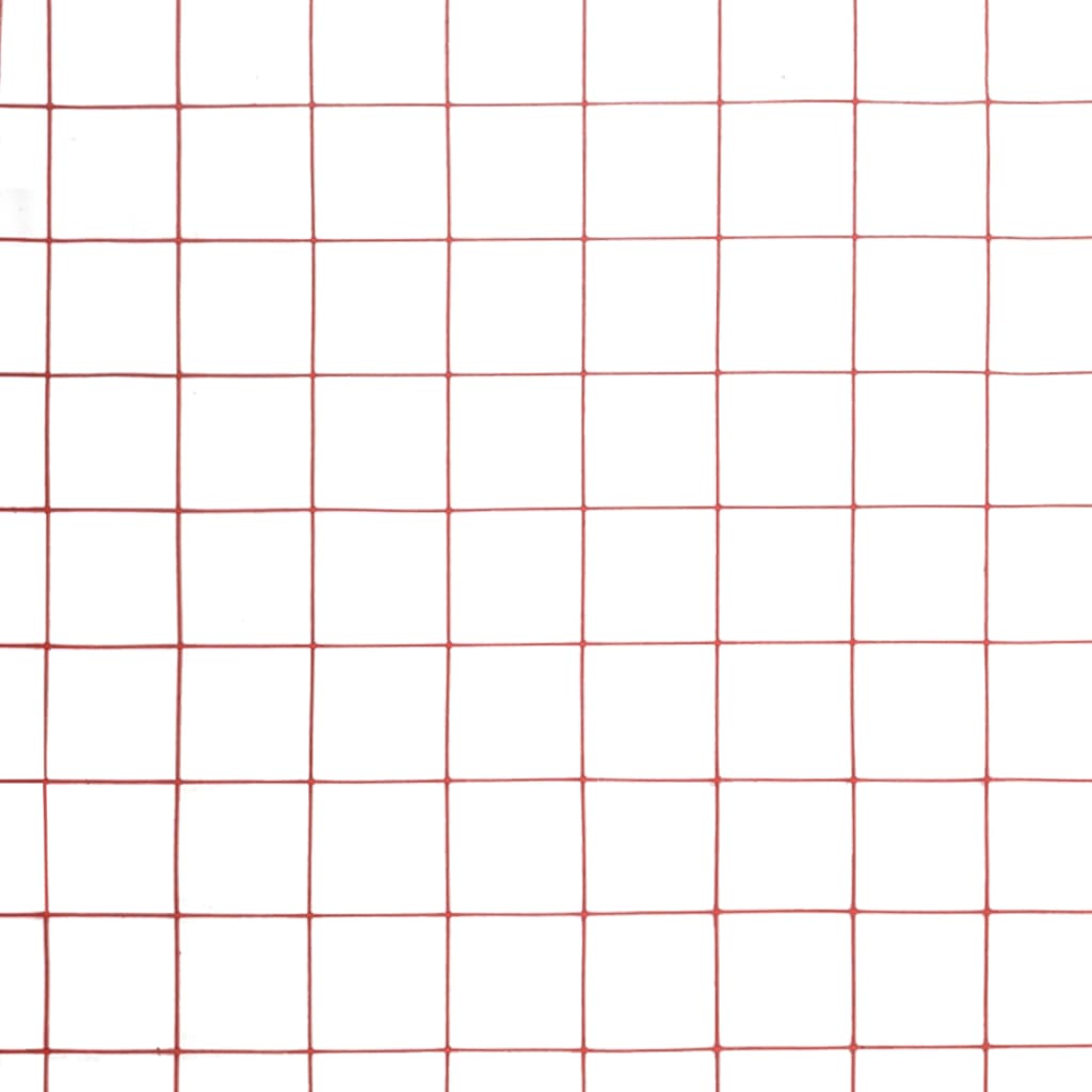 Pletivo Ke Kurníku Ocel Pvc Vrstva 25 X 0,5 M Červené Červená