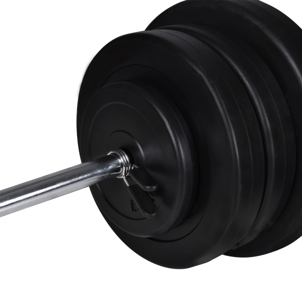 Posilovací Lavice Se Sadou Činek Barbell A Dumbbell 60,5 Kg