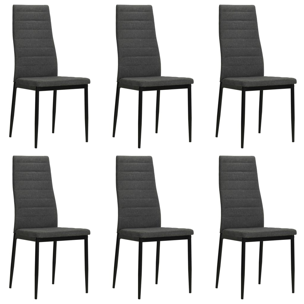 Jídelní Židle 2 Ks Tmavě Šedé Textil