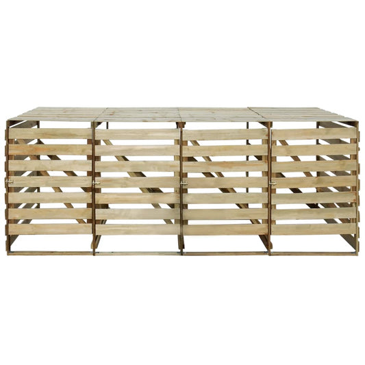 Přístřešek Na 4 Popelnice Impregnovaná Borovice 240 L