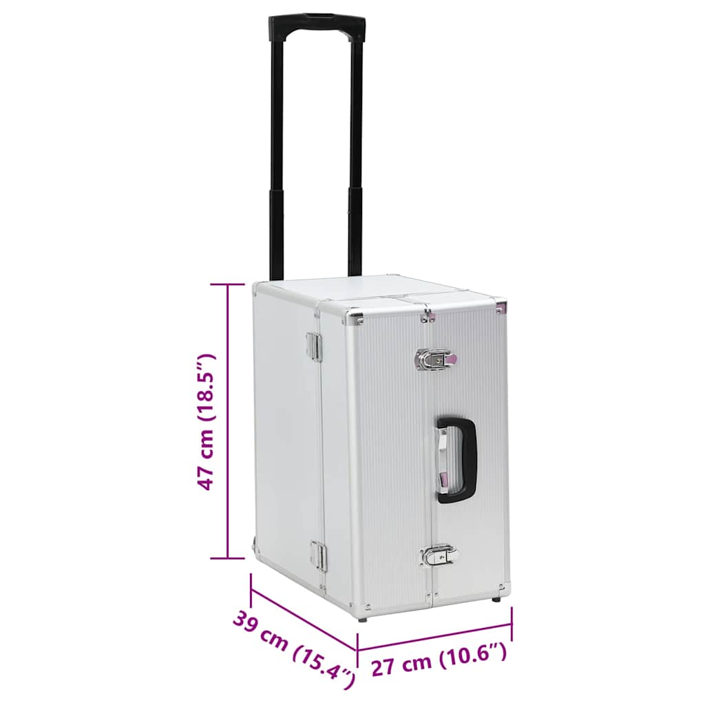 Pilotní Kufr Na Kolečkách Stříbrný Hliníkový