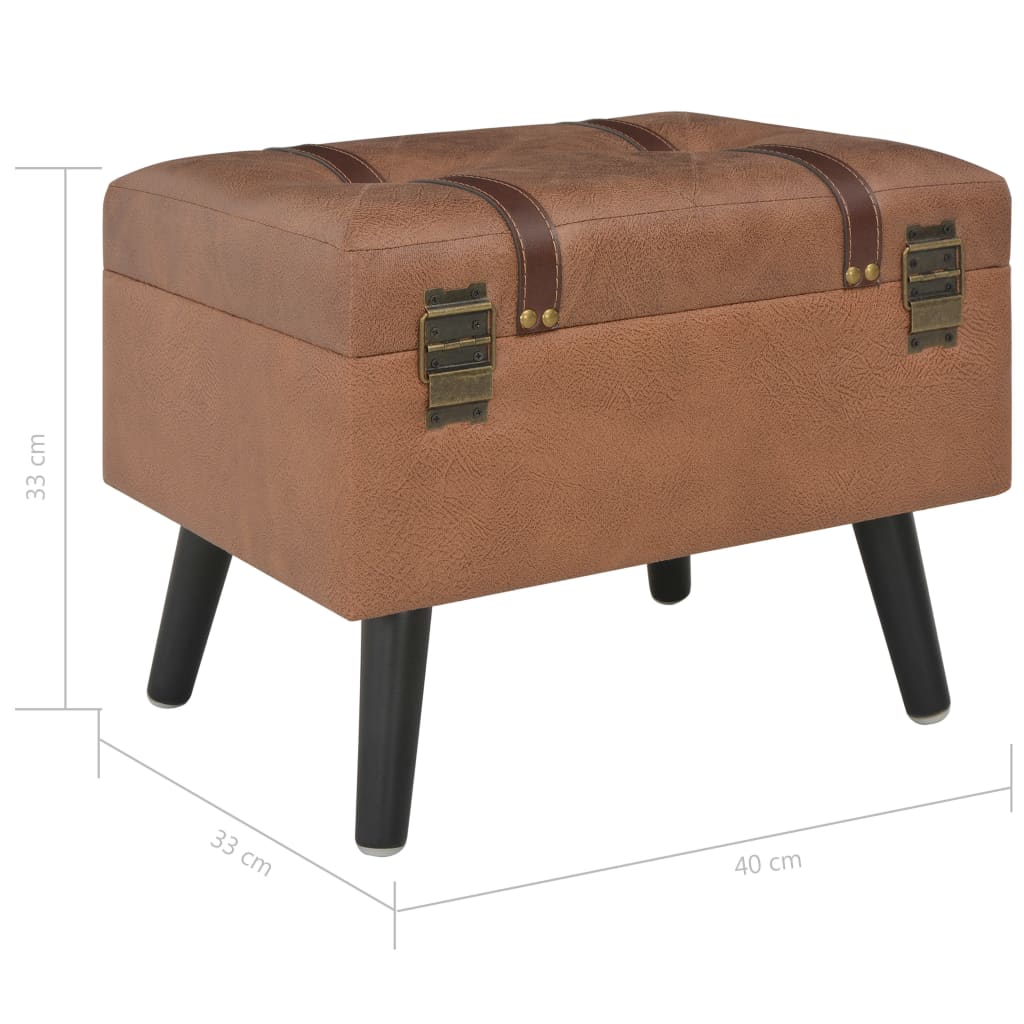 Stolička S Úložným Prostorem 40 Cm Umělá Kůže