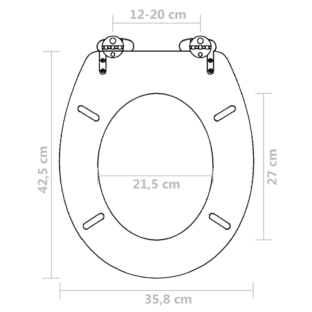 Wc Sedátka S Funkcí Pomalého Sklápění 2 Ks Černá Mdf