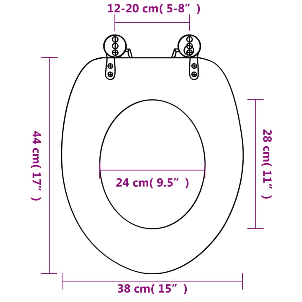 Wc Sedátka S Víky 2 Ks Mdf Mořská Hvězdice