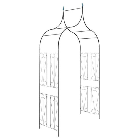 Zahradní Oblouk Na Popínavé Rostliny S Hroty Tmavě Zelený