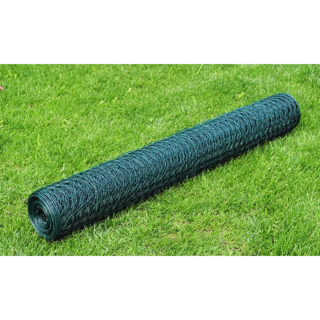 Pletivo Ke Kurníku Ocel Pvc Vrstva 25 X 1,2 M Zelené Zelená