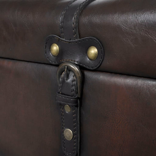 Sada Úložných Lavic Hnědá 3 Ks