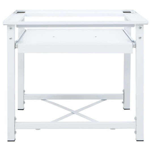 Podstavec Pod Pračku S Výsuvnou Policí Bílý