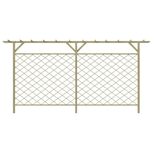 Zahradní Mřížkovaný Plot S Pergolou Dřevo