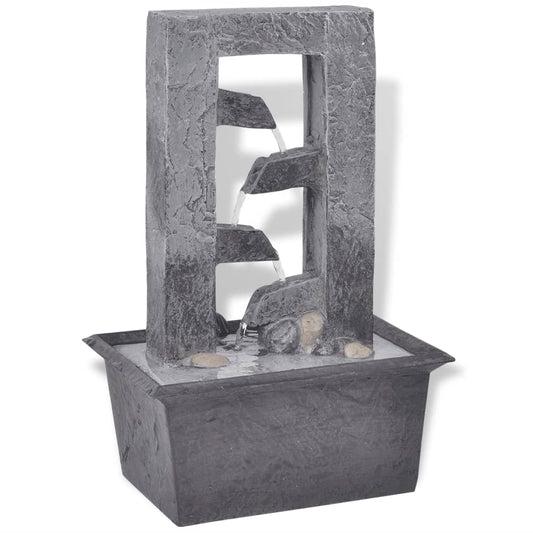 Interiérová Fontánka S Led Osvětlením, Polyresin