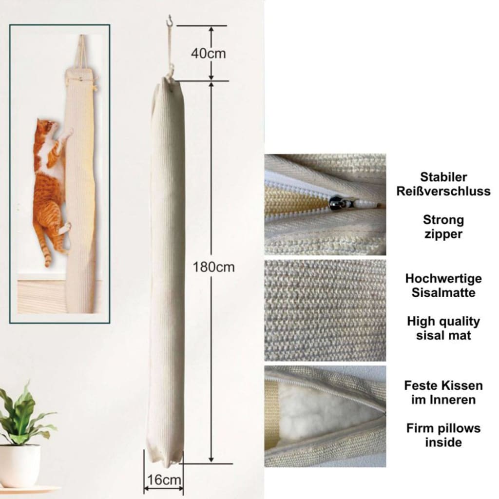 Quapas! Lezecký Pytel Pro Kočky Sisal 180 Cm