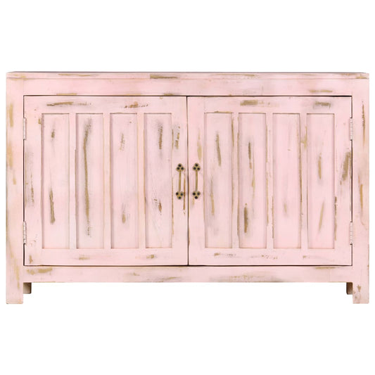 Příborník Světle Růžový 110X35X70 Cm Masivní Mangovníkové Dřevo