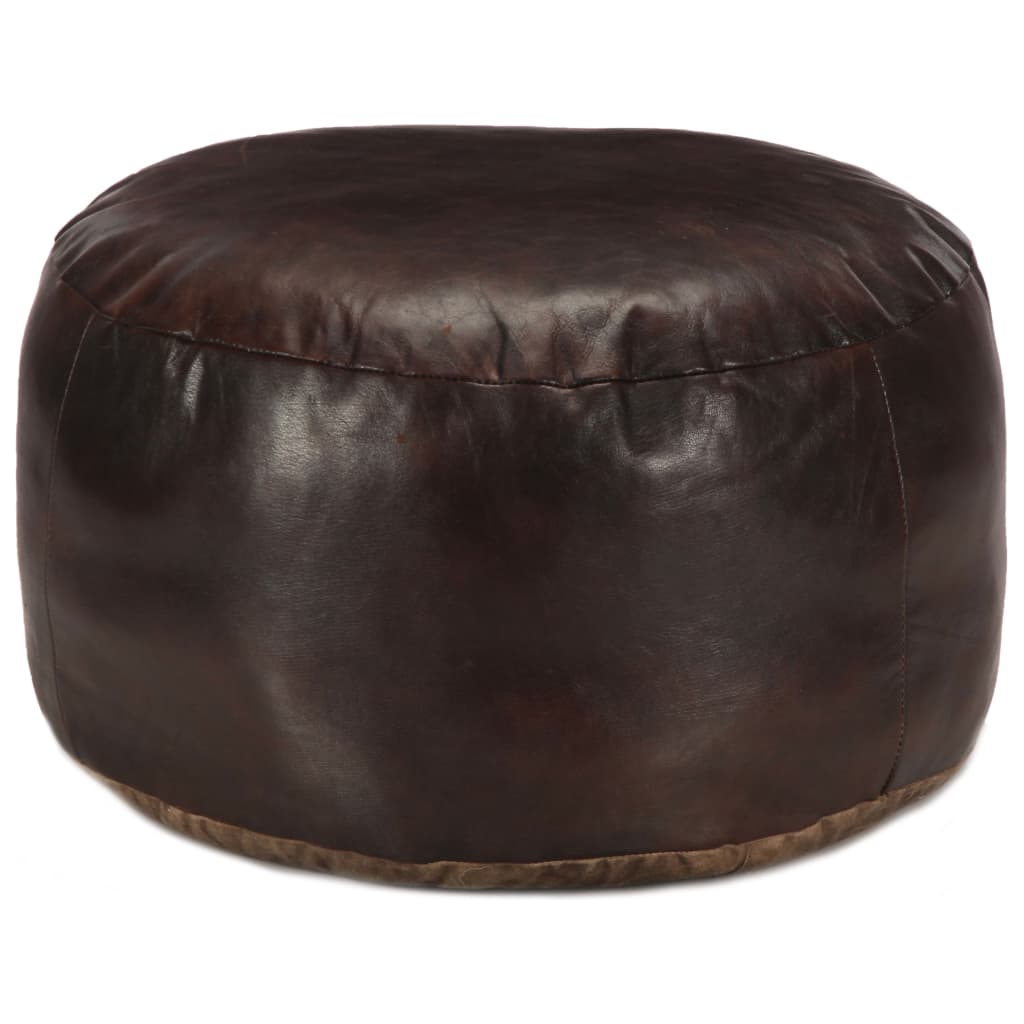 Sedací Puf Bronzový 60 X 30 Cm Pravá Kozí Kůže