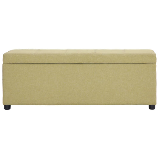 Lavice S Úložným Prostorem 116 Cm Zelená Polyester