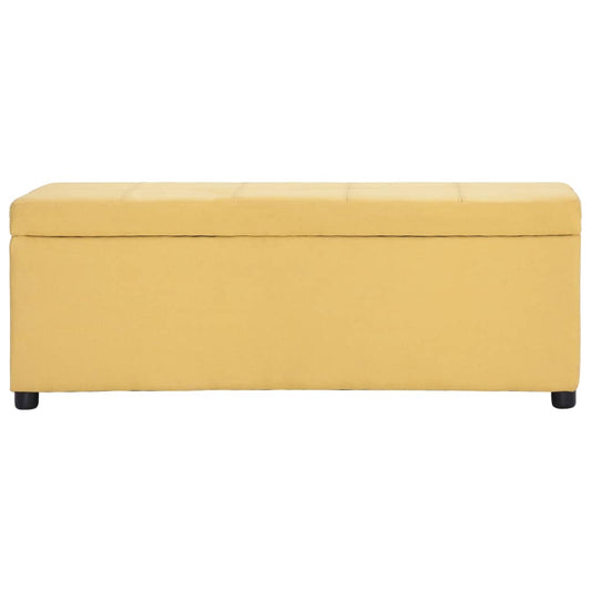 Lavice S Úložným Prostorem 116 Cm Žlutá Polyester