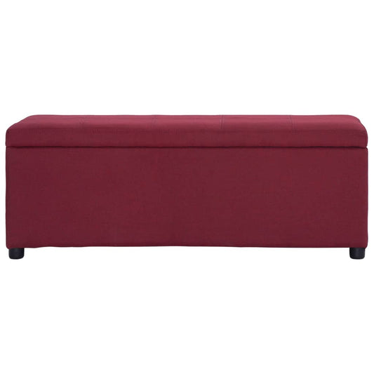 Lavice S Úložným Prostorem 116 Cm Vínová Polyester