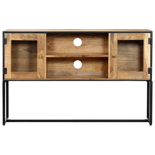 Tv Stolek 120 X 30 X 75 Cm Masivní Recyklované Dřevo Krémová