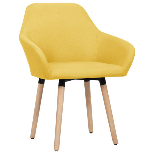 Jídelní Židle 2 Ks Žluté Textil