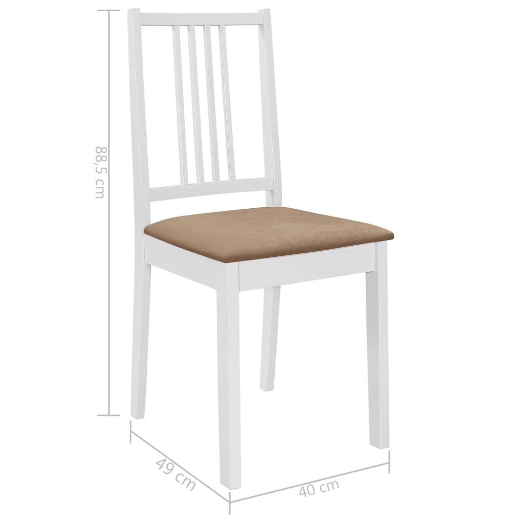 5Dílný Jídelní Set Mdf Bílý
