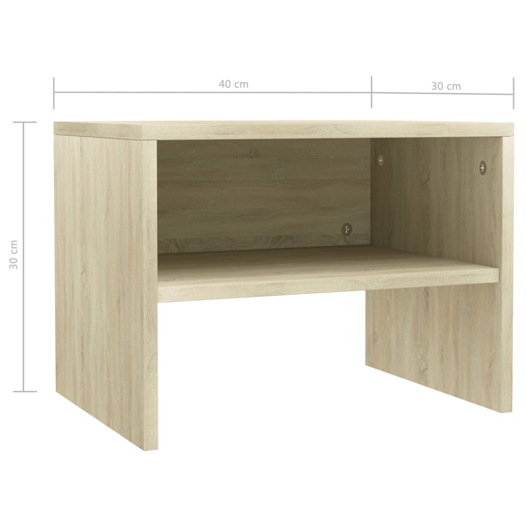 Noční Stolky 2 Ks Dub Sonoma 40 X 30 X 30 Cm Kompozitní Dřevo