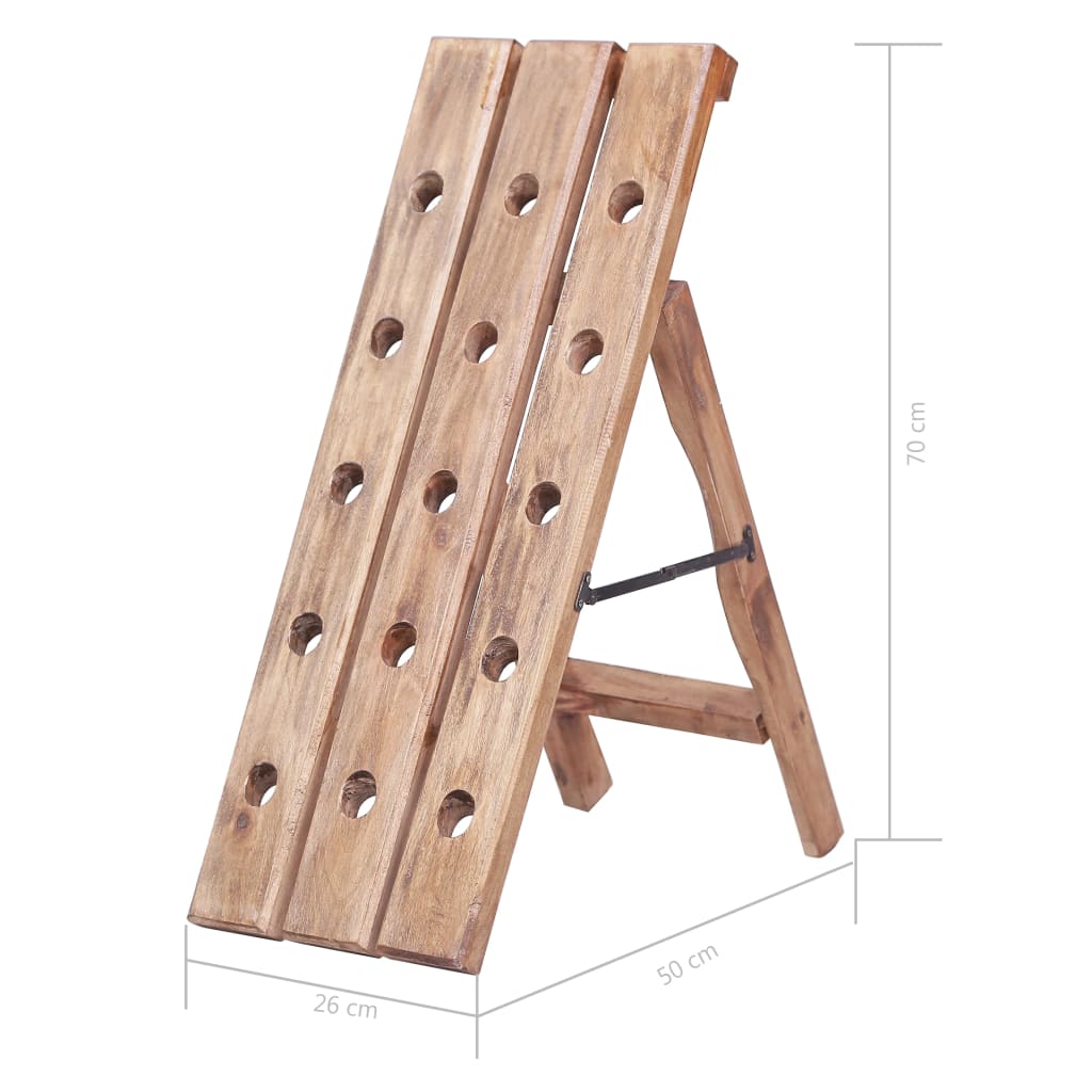 Stojan Na Víno Na 15 Lahví 26X50X70 Cm Masivní Mahagonové Dřevo