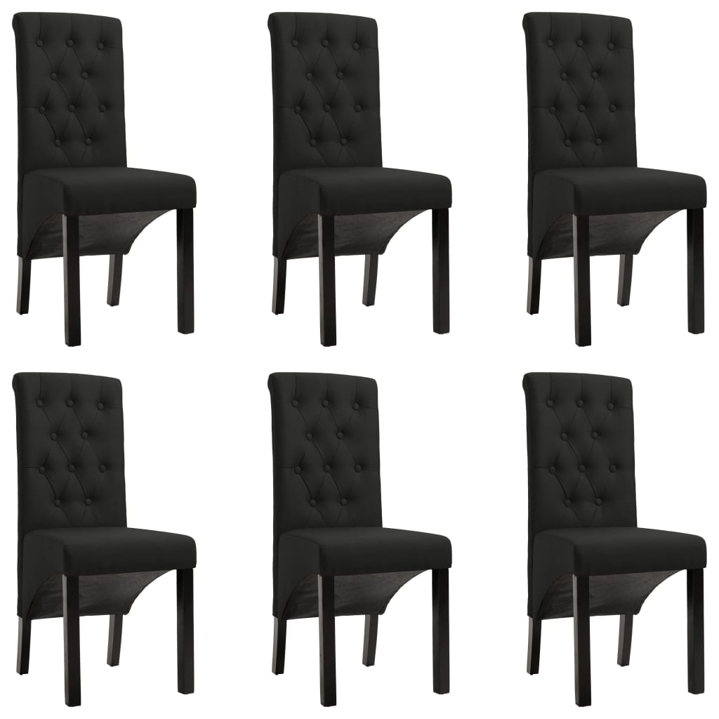 Jídelní Židle 6 Ks Světle Šedé Textil