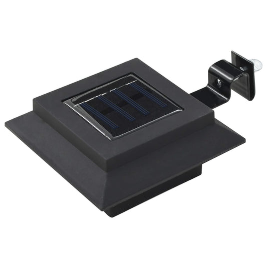 Zahradní Solární Lampy 12 Ks Led Čtvercové 12 Cm Černé
