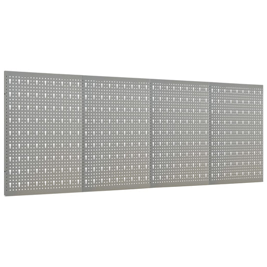 Nástěnné Děrované Panely 4 Ks 40 X 58 Cm Ocel